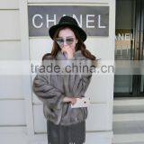 2016 New Genuine Mink Fur Coat With Hood Real Whole Skin Mink Fur Long Jacket Warm Winter Mink Fur Garments Plus Size thumbnail-3