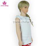 Customized Design Plain White Color Cap Sleeve Girls Summer Top LBF2015122502 thumbnail-4