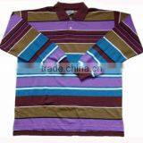 Men's Plain Striped Polo Shirts thumbnail-1