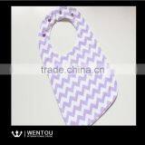 Wholesale Embroidered Seersucker Chevron Baby Bib thumbnail-5