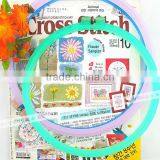 Colorful Cross Stitch Embroidery Hoop Plastic Frosted Embroidery Hoop Hand Hoops Tambour 24cm thumbnail-3