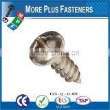 Made in Taiwan Zinc Plated Stainless Steel Black Oxide Sheet Metal Screw thumbnail-1