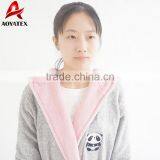 Wholesale Plush Solid Embroidery Hooded Cute Children Bathrobe thumbnail-4