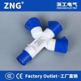 Multifunctional Industrial Plug and Socket 3-way 16Amp 3Pin, AC220V 16Amp 2P+PE 3-way Industrial Socket thumbnail-3