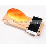 Decorative LED desk lamp with music speaker, wireless charging, dimming brightness