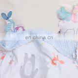 2020 Summer Hot Products Drop Shipping 3D Massage Minky Dot and 100% Cotton Fabric Two Layers Baby Comforter Blanket thumbnail-3