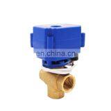 DC5V DC12V 24C DN15 DN20 3-way Electric Motor Valve 3 Way Electronic Mixing Valve thumbnail-2