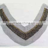 Cheap Price Neck Lace Collars; Bridal Lace Neck Collars; Handmade Beads Lace Trimming for Dress thumbnail-4