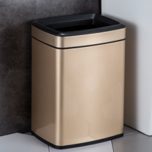 Stainless Steel Open Top Trash Can For Household
