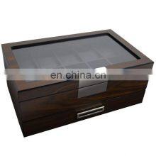 Watch Jewelry Storage Box Custom Glass Skylight Visual Wooden Watch Display Storage Jewelry Box thumbnail-2
