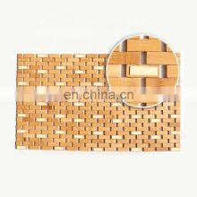 Environmentally Friendly Bamboo Mat Non-slip Rectangular Folding Bathroom Floor Mat thumbnail-2