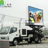P10 outdoor led with sound system mobile led screen trailer