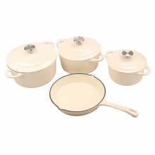 High Quality Kitchen Pot 20/22/24cm Round Nonstick Cast Iron Casserole Enamel Cookware Dutch Oven Set 25cm Enamel Frying Pan thumbnail-2