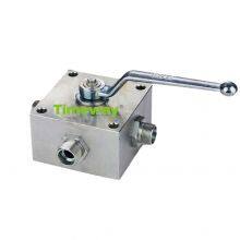 KH3 Series KH3/4-G1/8 G1/4 G3/8 G1/2 G3/4*06 Three-way High Pressure Hydraulic Ball Valve 6000PSI thumbnail-1