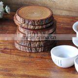 Timber Wooden Coasters, Wood Cup Coasters With Bark, Cup Tray thumbnail-2