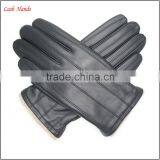 Driving Gloves for Men Fashion Black Goatskin Mens Leather Driving Gloves thumbnail-6