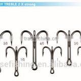 White Nickle High Carbon Steel PR-8625 O'SHAUGNESSY TREBLE 2 X Strong Wholesale Fishing Hook thumbnail-1