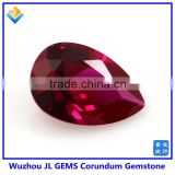 High Quality synthetic pear cut ruby Red corundum gemstone price