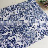 Chinese Style Blue and White Porcelain Imitation Batik Print Cotton/linen Cloth Tablecloths Curtain Sofa Fabric thumbnail-4