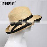Summer Leisure Straw Hat With Romantic Button Bow Beach Straw Hat thumbnail-5