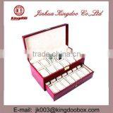 Jinhua Supplier Large Wooden MDF PU Leather Watch Box With Drawer thumbnail-2