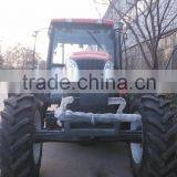 Chinese Red !! Big Farm Tractor, 130 hp 4WD Farm Tractors With Implements,front End Loader,backhoe,log Trailer With Crane thumbnail-3