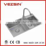 304 and 18 Gauge Double Bowl Handmade Sink in Kitchen Sinks thumbnail-1
