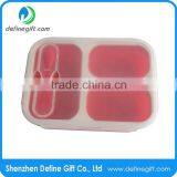 Non Stick Silicone Fruit Container Large Pack-Away 3 Compartment Collapsable Lunch Box Quality Choice thumbnail-1