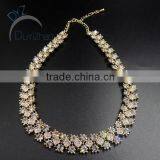 Gold Plated Wholesale Alloy Necklace Jewelry With Crystal Stone thumbnail-1
