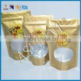 Customized Aluminum Foil Zip Stand Bag Black Color With Window for Food Pouches Printed thumbnail-3