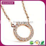 Express Wholesale Rose Gold Circle Custom Name Necklace