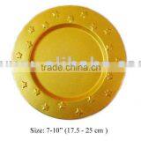 Yellow Charger Plate, Decorative Charger Plate, Iron Charger Plate thumbnail-1