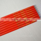 250*12mm oval shape carpenter's tool wooden carpentry pencil with logo