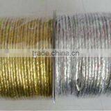 HOT SALE 2mm Gold / Silver Metallic Poly Coated Twisted Wire Ribbon Cord