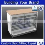 Fashion Retail Clothes Shop Cashier Check Out Counter Wooden Cash Deck thumbnail-3