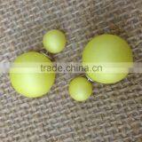 Fashion Imitation Double Ball Stud Pearl Earrings For Women thumbnail-5