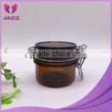 high quality 120g amber PET facial mask jar with airtight lid