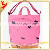 ZY180 custom pink heavy canvas tote bag printing