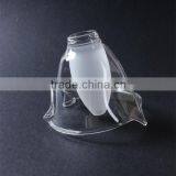 China Supplier Hanging Wall Flower Shape Mouth Blown Pyrex Glass Lamp Shade ,best-selling Home Decoration Glass Lamp Cover thumbnail-2