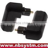 Toslink Male to Toslink Female Adapter/angle 90 Degree