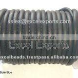 Dark Blue Stitched Lamb Skin Leather Cords