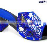 Csb7199 2016 Fashion Fancy Pattern Single Shoes Shining Material for Party Bling Bling Shoes to Match Fashion Women Shoes thumbnail-2