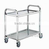 2 Tier Hotel Restaurant Stainless Steel Fast Food and Wine Trolley/equipment