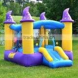Hot sale cheap popular Wizard Spell Magic Fantasy Castle inflatable Bounce House Bouncer dry Slide