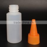 30ml frosted transparent pe Painting pigment bottle with plastic bottle, electric hair Hair Coloring bottles long nozzle cap