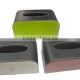 2014 Hot Sale Noble Leather Tissue Box PU Cheap Napkin Box Tissue Box thumbnail-3