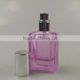 Popular style clear square perfume glass bottle 50ml