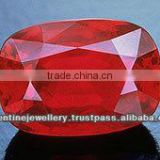 Artificial Corundum Blood Red cushion Cut Ruby Stone, wholesale precious ruby stone, faceted cushion shaped ruby gemstone for wh