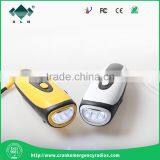 Wholesale Best Mini Waterproof 3 Led Hand Crank Dynamo Flashlights With USB Charger
