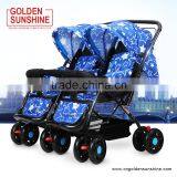 European Market Top Quality Twins Baby Stroller|Baby Carriage With Bidirectional Handle thumbnail-1